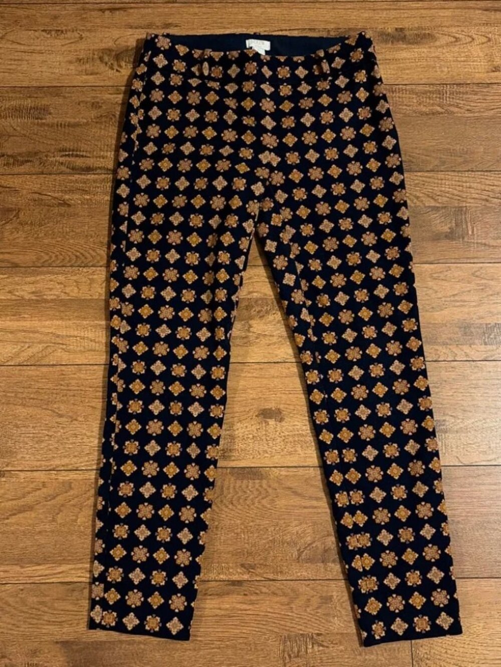 J. Crew Floral Medallion Print Cropped Capri - Workwear